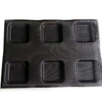 Hot Sale 6 cup Square Perforated Silicone Mold
